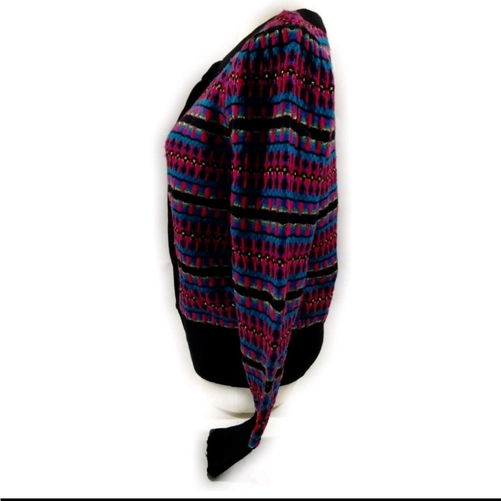Yves Saint Laurent Black and‎ Multicolor Sweater 100% Wool - Picture 9 of 10